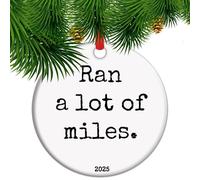 Ran A Lot of Miles Christmas Ornament 2025, Cross Country Gift, Running Gifts, Marathon Ornament, Gifts for Runners