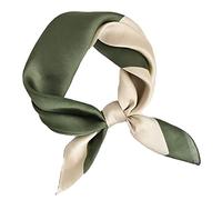 RAN Winter Warm Scarfs Women's Graphic Print Polyester Square Scarf, 27.6x27.6 Inches Hair Scarfs Neckscarfs for Women (Color : Green, Size : 27.6" x 27.6")