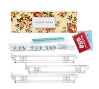RanBlesu Non-Slip Mahjong Racks with Pushers and Mahjong Shuffler Cards，4-Pack Clear Acrylic Racks, 2 PCS Mahjong Shuffler Cards， American Mahjongg Accessories.