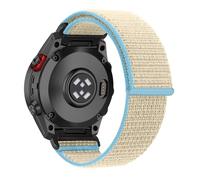 RanBluu QuickFit 20 mm Nylon Strap for Garmin Fenix 8 43 mm/Fenix 7S/Fenix 7S Pro/Fenix 6S/Fenix 6S Pro, Velcro Replacement Strap, Sport Loop Bracelets for Garmin Descent Mk3Si, Cream White