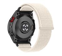 RanBluu QuickFit 26 mm Nylon Strap for Garmin Tactix 8 51 mm/fēnix 8 51 mm/Enduro 3/Fenix 7X/7X Pro/Fenix 6X, Velcro Replacement Strap, Sport Loop Bracelets for Garmin Descent Mk3i, Starlight