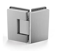 Ranbo Heavy Duty Shower Glass Door Hinge, Solid One-Piece Precision Cast with 5mm Thick 304 Stainless Steel, Modern Style, Brushed Nickel Finish