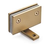 Ranbo Shower Door Hinge(360°), Frameless Glass to Glass Hinge, Suitable for 8-12mm Thick Tempered Glass, Stainless Steel, Glazed Gold (1 PC)