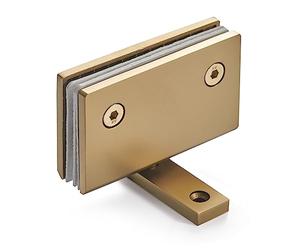 Ranbo Shower Door Hinge(360°), Frameless Glass to Glass Hinge, Suitable for 8-12mm Thick Tempered Glass, Stainless Steel, Glazed Gold (1 PC)