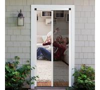 RANBOLIFE Customize Retractable Screen Door, Sliding Folding Screen with Aluminum Frame and Durable Mesh, Keeps Bugs Out, for Front Security Door Patio(White