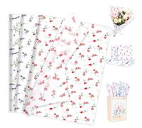Rancco 60 Sheets Floral Tissue Paper, Rose and Lavender Floral Tissue Paper for Gift Bags, Tissue for Mother's Day Valentine Wedding Birthday Craft Party Decor,13.9x19.7in