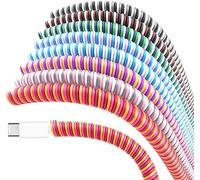 Rancco Cable Protector/Wire Repair/Pets Chew Cable Protector/Headphone Saver, 8 Pc Spiral Cable Strain Relief Cable Wrap Tube Charger Cord Sleeve, USB Date Cable Saver