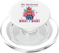 Ranch Cowgirl Humor Husband Does What I Want Wife Gifts PopSockets PopGrip for MagSafe