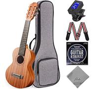Ranch Guitalele Acoustic 28 inch Professional 6 Strings Guitar Ukulele Small Travel Classical Guitarlele Kit for Beginners Pack Bundle Gig bag, Tuner, Strap, Strings Set
