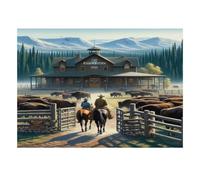 Ranch Horse Buffalo 500pcs Mini Puzzle For Family Birthday Gift