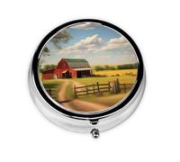 Ranch View This Small, Round Pill Box is a Portable Travel Medicine Organizer with Three compartments for Storing Daily medications.