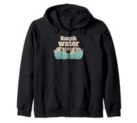 Ranch Water Retro Western Canyon Splash Adventure Motion Zip Hoodie