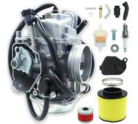 Rancher 350 Carburetor Compatible with Honda TRX350 TRX350ES TRX350FE TRX350FM TRX350TE TRX350TM Carb ATV 2000 2001 2002 2003 2004 2005 2006 with Air filter& Oil filter Parts