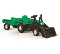 Dolu Children's Ride On Ranchero Tractor with Trailer & Movable excavator Ride on - Green