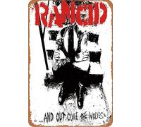 Rancid And Out Came The Wolves Retro Poster 12 x 8 Inches Vintage Metal Tin Sign for Home, Bathroom, Living Room Bedroom