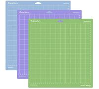 RANCOVY Cutting Mat for Cricut Maker 3/Maker/Explore 3/Air 2/Air/One (StandardGrip/LightGrip/StrongGrip) Variety Cutting Mat 12"x12" Adhesive Cricket Cut Mats for Cricut 3 Pack