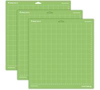 RANCOVY Cutting Mat for Cricut Maker 4/3/Maker/Explore 5/4/3/Air 2/Air/One Standard Grip for Cricut Adhesive Quilting Cutting Mat 12"x12" - Green 3 Pack