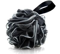 Randal 5Pcs Soft Shower Poufs Rich Lather Body Scrub Back Exfoliating Bath Puffs ，Dual Color Bamboo Charcoal Bath Flower Ball