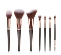 Randal Makeup Brush Set Blush Eyeshadow Powder Concealer Brushes Full Complete Cosmetic Brush Kit (black gold)