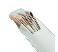 Randal Mini Makeup Brush Set With Portable Storage Bag, Cosmetic Brushes For Eyeshadow, Foundation, Blush, Professional Beauty Tools - Green