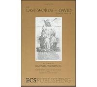 Randall Thompson-The Last Words of David-TTBB, Piano or Full Orchestra or Band