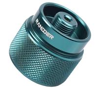 RANDDER Propane to Butane Adapter Camping Stove Adapter Gas Converter 16 oz Propane Tank Input EN417 Valve Output Camp Fuel Refill Adapter for Outdoor Backpack Hiking (Dark Green X 1 Pack)