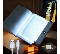 RandJ Book Light for Reading in Bed, Rechargeable Reading Light with 3 Color Modes & Timer, Dimmable LED Page Light for Kids, Women, Men - Perfect Night Reading Lamp & Gift for Book Lovers (White)