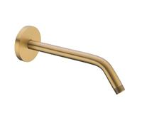 RANDOM 10 Inch Champagne Bronze Shower Arm with Flange,90 Degree Rain Shower Head Extension Arm.RD91018-10-CB