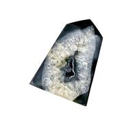 Random 1PC Black Sardonyx Geode Agate Point,Natural Crystal Point,Home Decoration,Holiday Gifts,Birthday Gifts for DIY, Decor, Reiki, Collection, Crafts(50-100g)