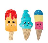 (Random 3 Pack You Will Get) Summer Plush Dog Toy - Ice Cream Assorted - This Adorable Toy Is Designed To Bring Joy And Excitement To Your Pet's Playtime While Satisfying Their Urge To Chew & Cuddle.