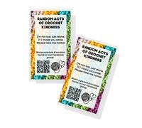 Random Acts of Crochet Kindness Gift Tags | 50 pk 2 x 3.5” Cards to Give Away Kids Pay it Forward Pocket Hug Patterns Poem RAOCK