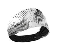 Random Black Line Sketch Non-Slip? Soft Headbands for Women Stretchy sweatbands for Women for Washing face Hiking Basketball Hiking