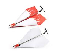 (Random Color 1PC) Airplane Rc Folding Paper Model DIY Motor Power Red Rc Plane Power Kids Boy Toy Diecast Airplane Model