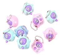 Random Color Rock Paper Scissors Button Keychains - Fun Guessing Egg Pendant, for Bag Car Backpack Hanging Ornament (30 Pcs)