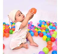 Random Color Soft Plastic -oceanball for Baby Children Swimming Pits, 50PCs PVC Ocean Wave, Ideal for the Baby Detection and Coordination of the (Colorful)