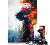 Random Colors Jigsaw 1000 Pieces for Teenagers Strengthen Memory Calm Relax Smooth Edge Amazing Present (38x26cm)