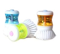 Random Colour Kitchen Dining & Bar Washing Utensils Pot Dish Brush With Washing Up Liquid Soap Dispenser For Cleaning Hot Plates, Steel Pots & Pans. Fashion Processed