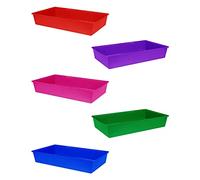 (Random Colour) - Small 42cm Cat Litter Tray, Strong Plastic Cat Toilet Box Pet Pan Loo Toilet Potty Litter Training Tray Box Strong Plastic Tray for Cats, Kittens - MADE IN UK