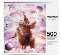 Random Galaxy Laser Eyes Cat Sloth Llama 500 Piece Jigsaw Puzzle