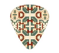 Random Geometric Patterns Printed pick set - 12 pieces, thin, medium and thick guitar picks, suitable for guitar, bass, electric guitar and ukulele