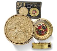 Random King Dice Spinner Dice Metal DND Dice Set 7-in-2 Dual-Spin Wheels Dice Set Unique DicePocket D20 Fidget Dice for Dungeons and Dragons DND Gifts- Dice King