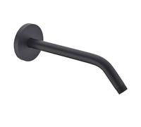 RANDOM Matte Black Shower Arm with Flange,10 Inch Rain Shower Head Extension Arm.RD91018-10-MB