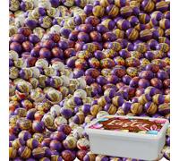 Random Mixed Creme White, Milk & Caramel Chocolate Eggs 40g with Easter Tub - Easter Gift - 2026 New Stock - cdb & Bscf (40 x Mixed Eggs)