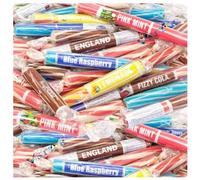 Random Mixed Flavour Rock Sticks Sweets 25g - Assorted Fruity Hard Candy Sticks, Colourful Rock Candy, Sweet Bag Confectionery Snack (60 x Sticks)