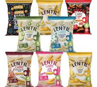 Random Mixed Lentil Cheese Balls,Cheddar Cheese,Flaming Hot,Jalapeno & Lime,Prawn Cocktail,Sour Cream & Onion,Maple Bacon Chips Bags 100g - ohh (8 x Mixed Bags)