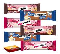 Random Mixed Nougat & Fudge Bars 130g - Individually Wrapped Assorted Nougat and Fudge Bars with Soft Slices - Chewy Confectionery Variety Pack Snack Selection (6 x Bars)