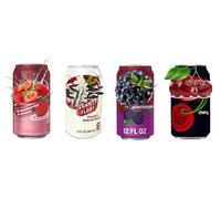 Random Mixed Premium Fizzy Soft Drink Cans 355ml - Cream Soda, Blackberry, Cherry, Vanilla, Strawberries & Cream - Dpr (Pack of 4, Random Mixed)