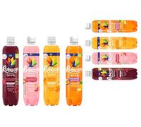 Random Mixed Rubiconn Spring Black Cherry Raspberry, Orange Mango, Strawberry Kiwi, Pink Grapefruit Blood Orange - Sparkling Spring Water with Fruit Juice 500ml (04 Mixed)
