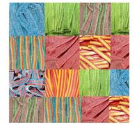 Random Mixed Sour Belts Sweet - Assorted Sour Candy Belts with Green Apple, Watermelon, Rainbow, Cherry Cola, Strawberry Lemonade, Berry & Mango Flavours, Fizzy Chewy Sweets Mix, Pick and Mix (500g)