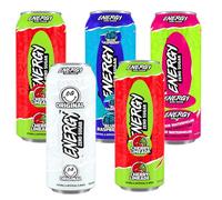 Random Mixed Sour Watermelon, Cherry Limeade, Blue Raspberry & Original Halloween Zero sugar Energy Drink 500ml - Festive Halloween Themed Energy Beverage - Gst (6 x Cans, Random Mixed)